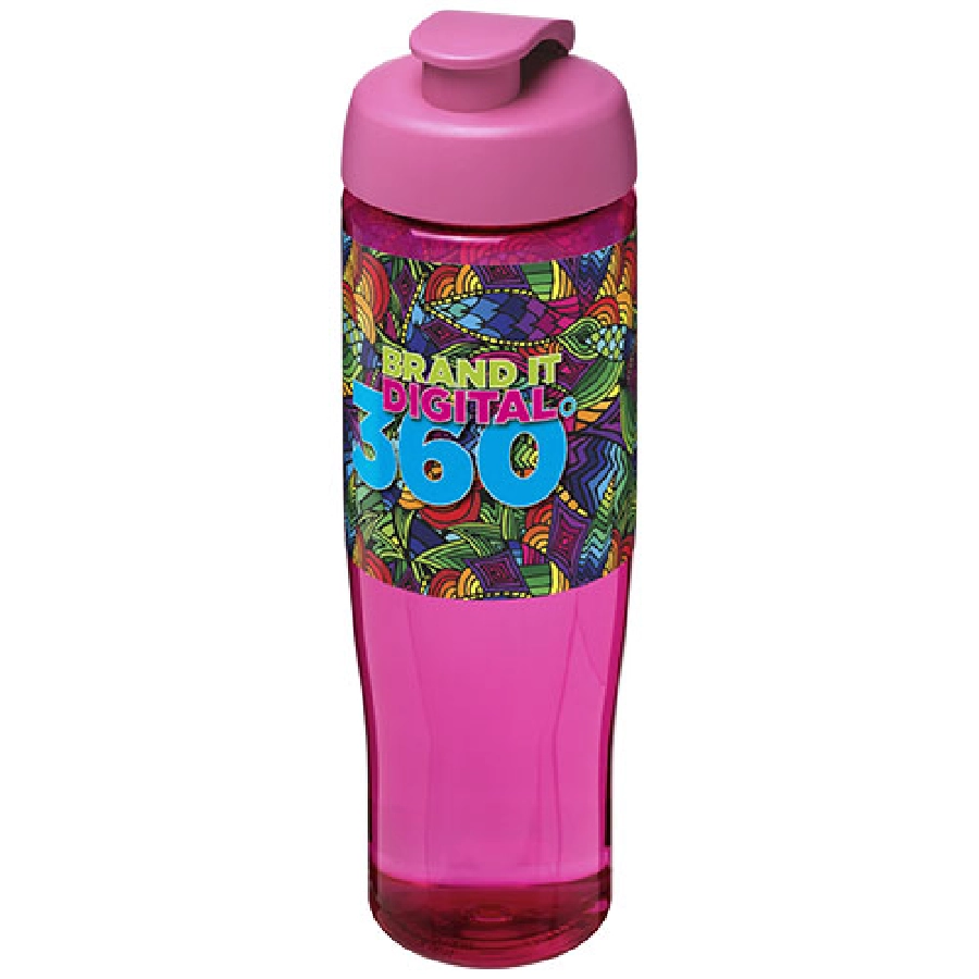 Bidon H2O Tempo® o pojemności 700 ml z wieczkiem zaciskowym PFC-21004022 różowy