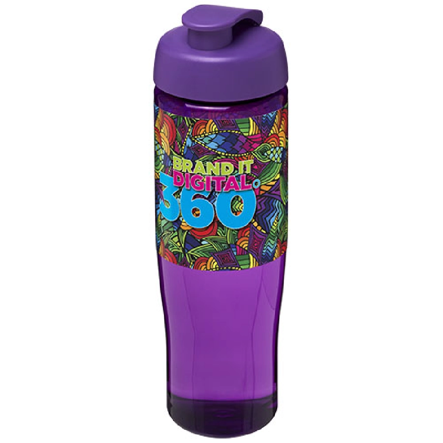 Bidon H2O Tempo® o pojemności 700 ml z wieczkiem zaciskowym PFC-21004023 fioletowy