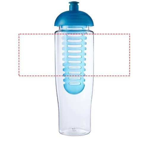 Bidon H2O Tempo® o pojemności 700 ml z wypukłym wieczkiem zmożliwością przyrządzania wody smakowej PFC-21004304 transparentny