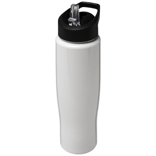Bidon H2O Tempo® o pojemności 700 ml z wieczkiem z słomką PFC-21004402 biały