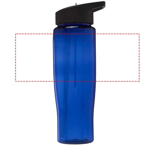 Bidon H2O Tempo® o pojemności 700 ml z wieczkiem z słomką PFC-21004403 niebieski