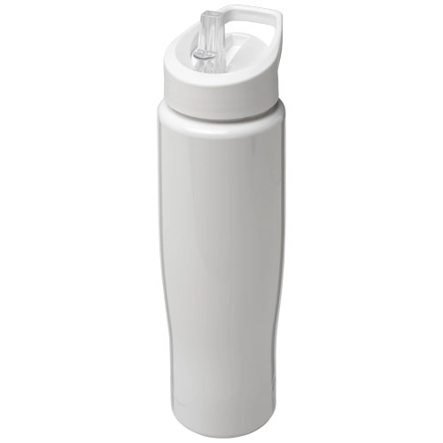 Bidon H2O Tempo® o pojemności 700 ml z wieczkiem z słomką PFC-21004410 biały
