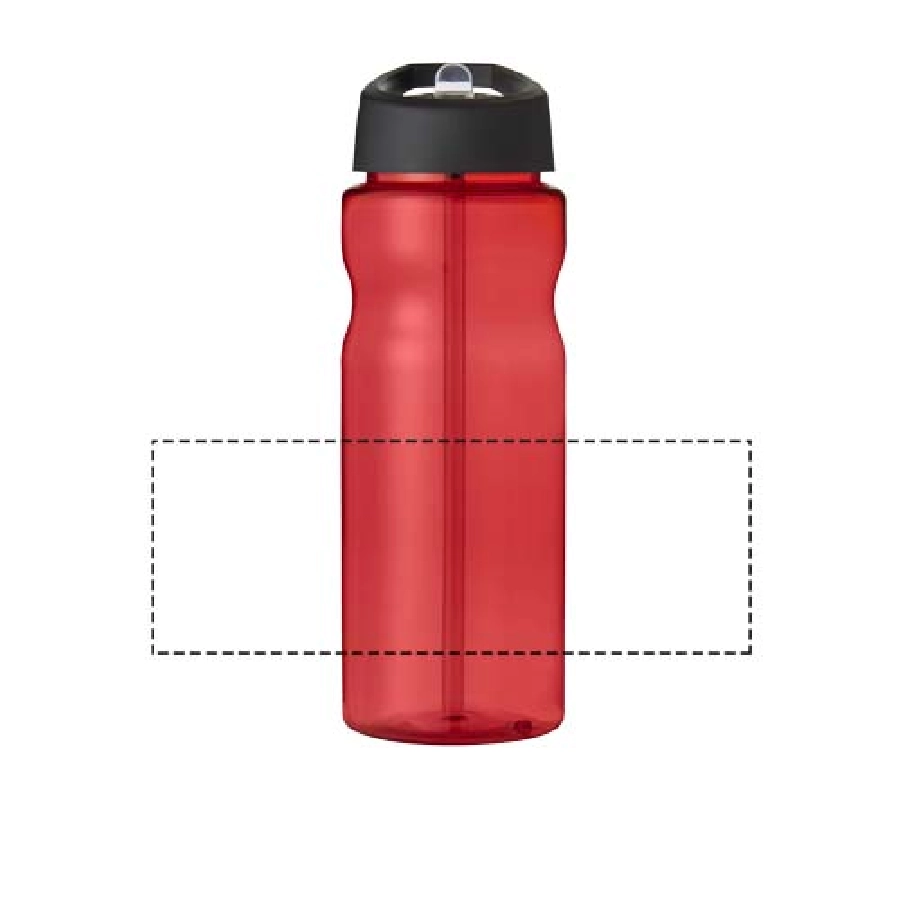 Bidon H2O Base® o pojemności 650 ml z wieczkiem z słomką PFC-21004905 czerwony