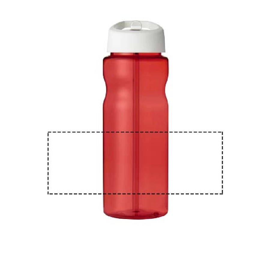 Bidon H2O Base® o pojemności 650 ml z wieczkiem z słomką PFC-21004912 czerwony