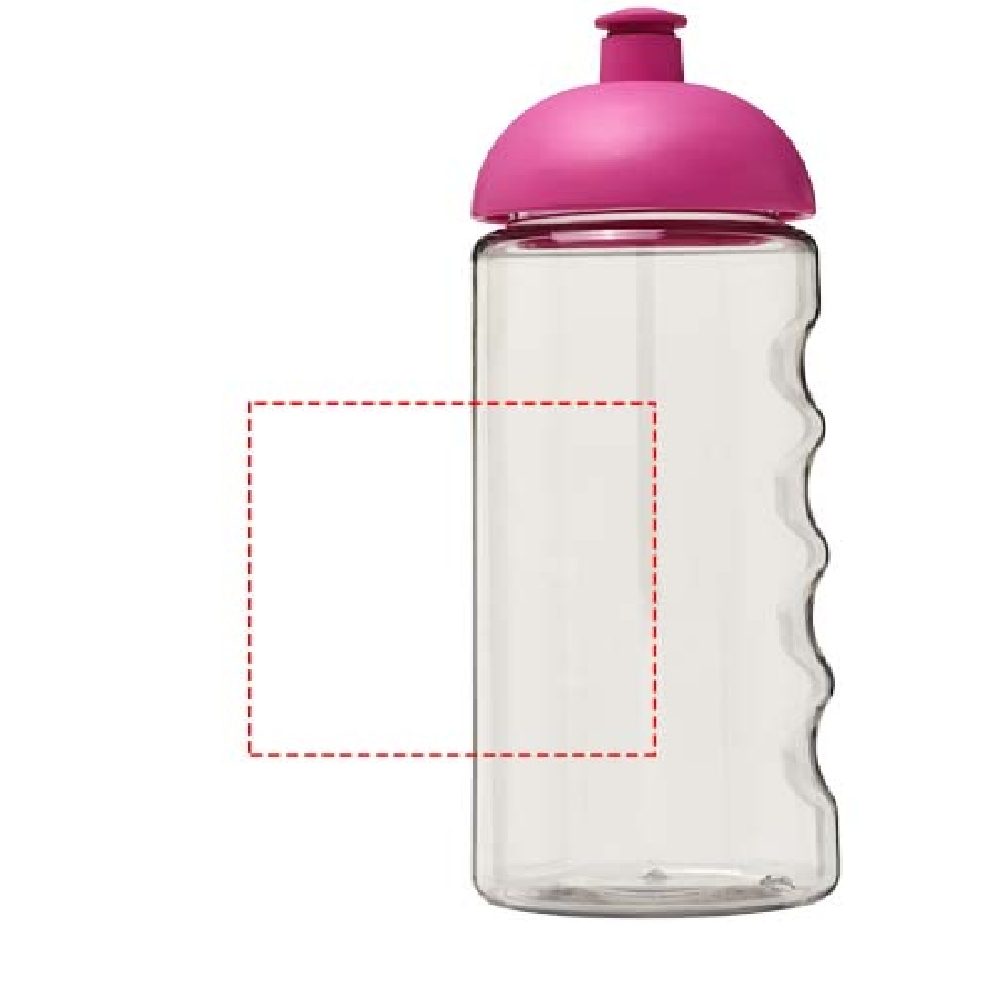 Bidon H2O Bop® o pojemności 500 ml z wypukłym wieczkiem PFC-21005208 transparentny