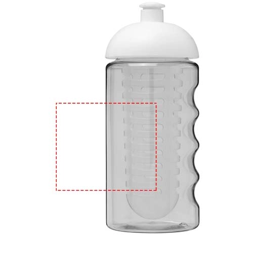Bidon H2O Bop® o pojemności 500 ml z wypukłym wieczkiem z możliwościąprzyrządzania wody smakowej PFC-21005300 transparentny