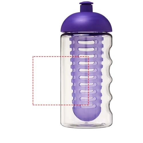 Bidon H2O Bop® o pojemności 500 ml z wypukłym wieczkiem z możliwościąprzyrządzania wody smakowej PFC-21005307 transparentny