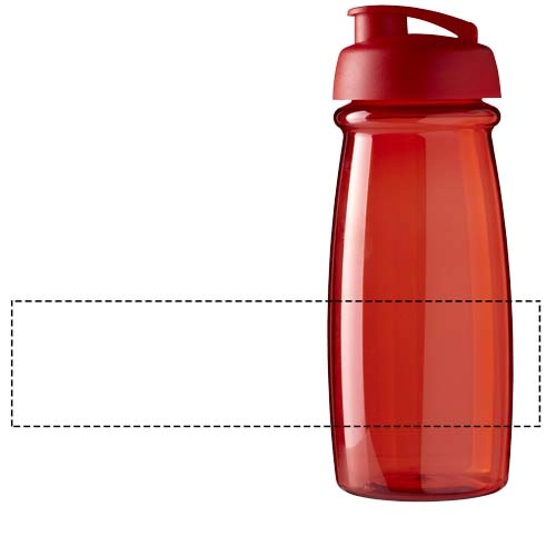 Bidon H2O Pulse® o pojemności 600 ml z wieczkiem zaciskowym PFC-21005412 czerwony