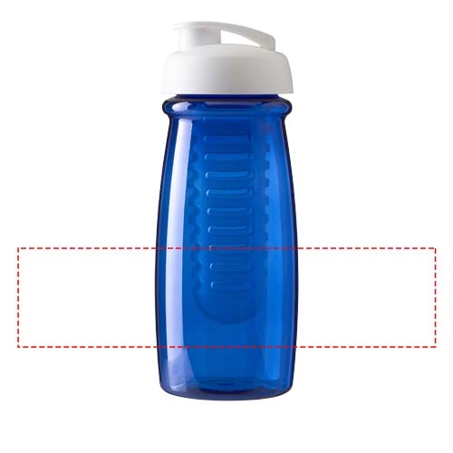 Bidon H2O Pulse® o pojemności 600 ml z wieczkiem zaciskowym zmożliwością przyrządzania wody smakowej PFC-21005500 niebieski