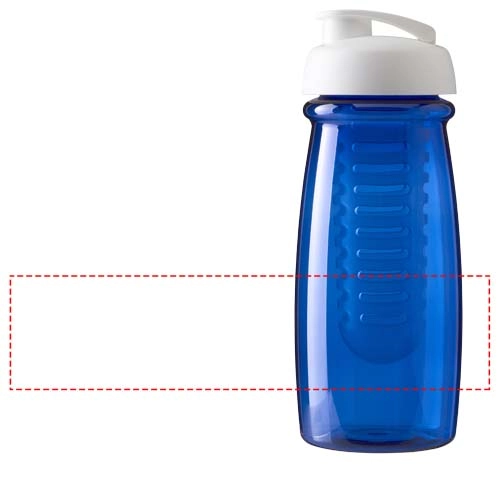 Bidon H2O Pulse® o pojemności 600 ml z wieczkiem zaciskowym zmożliwością przyrządzania wody smakowej PFC-21005500 niebieski