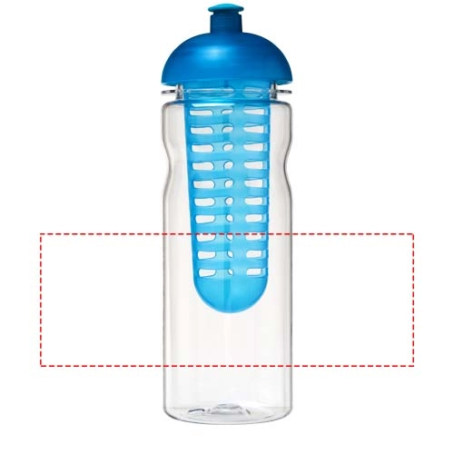 Bidon Base Tritan™ o pojemności 650 ml z wypukłym wieczkiem zmożliwością przyrządzania wody smakowej PFC-21006104 transparentny