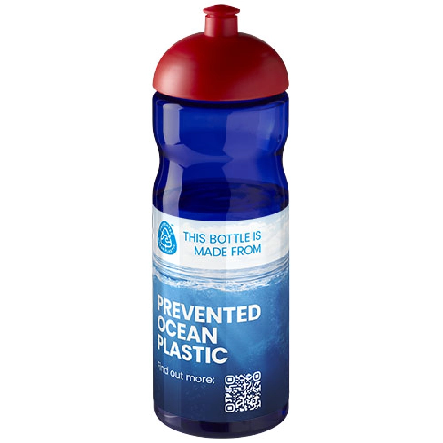 Bidon H2O Eco o pojemności 650 ml z wypukłym wieczkiem PFC-21009814 niebieski