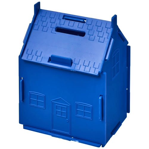 Skarbonka w kształcie domu Uri wykonana z tworzywa sztucznego PFC-21011100 niebieski