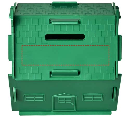Skarbonka w kształcie domu Uri wykonana z tworzywa sztucznego PFC-21011101 zielony