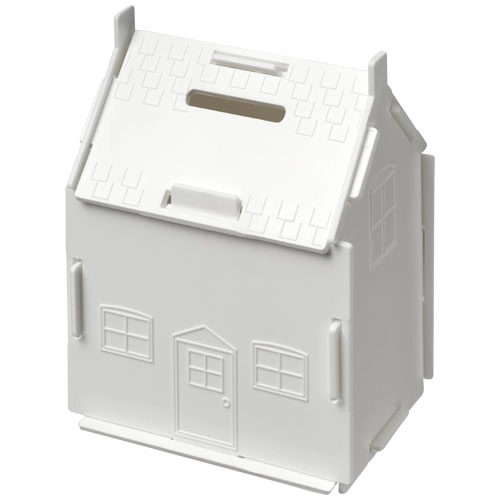 Skarbonka w kształcie domu Uri wykonana z tworzywa sztucznego PFC-21011103 biały