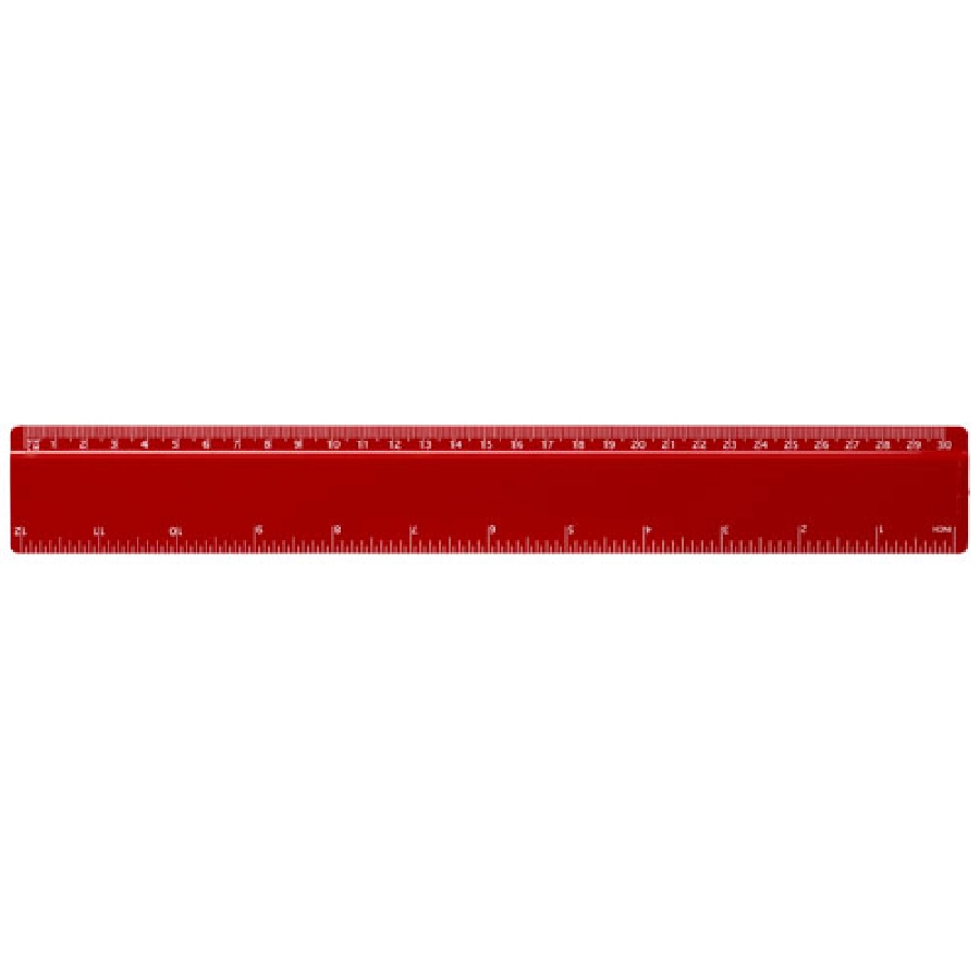 Linijka Renzo o długości 30 cm wykonana z tworzywa sztucznego PFC-21053504 czerwony