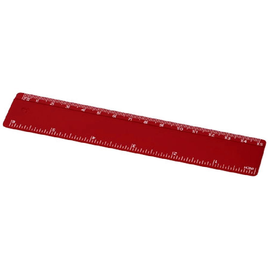 Linijka Renzo o długości 15 cm wykonana z tworzywa sztucznego PFC-21053604 czerwony