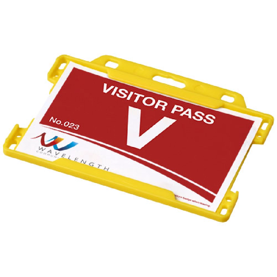 Uchwyt na plakietki Vega wykonany z tworzywa sztucznego PFC-21060205 żółty