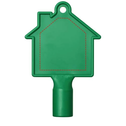 Klucz do skrzynek w kształcie domku Maximilian PFC-21082301 zielony