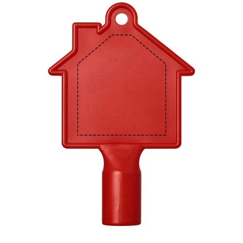 Klucz do skrzynek w kształcie domku Maximilian PFC-21082303 czerwony