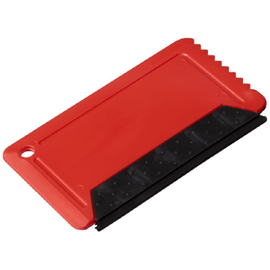 Skrobaczka do szyb wielkości karty kredytowej Freeze z gumką PFC-21084103 czerwony