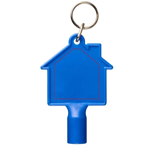 Klucz do skrzynki licznika w kształcie domku Maximilian z brelokiem PFC-21087100 niebieski