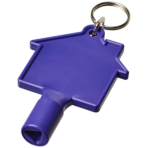 Klucz do skrzynki licznika w kształcie domku Maximilian z brelokiem PFC-21087102 fioletowy