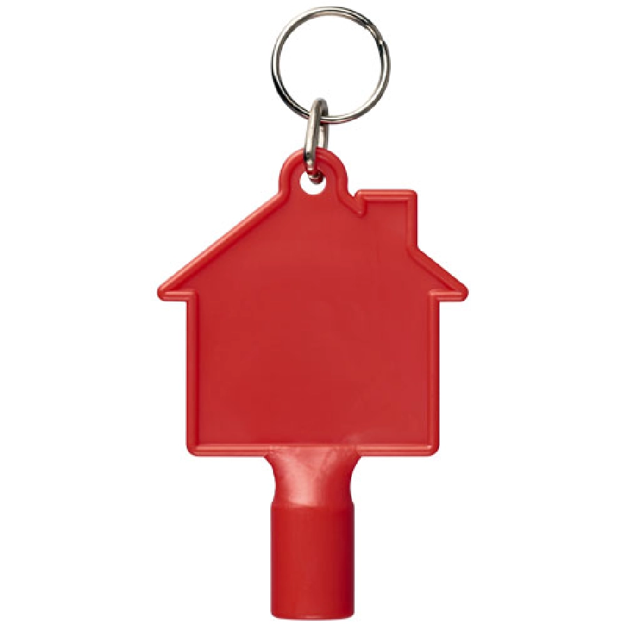Klucz do skrzynki licznika w kształcie domku Maximilian z brelokiem PFC-21087103 czerwony