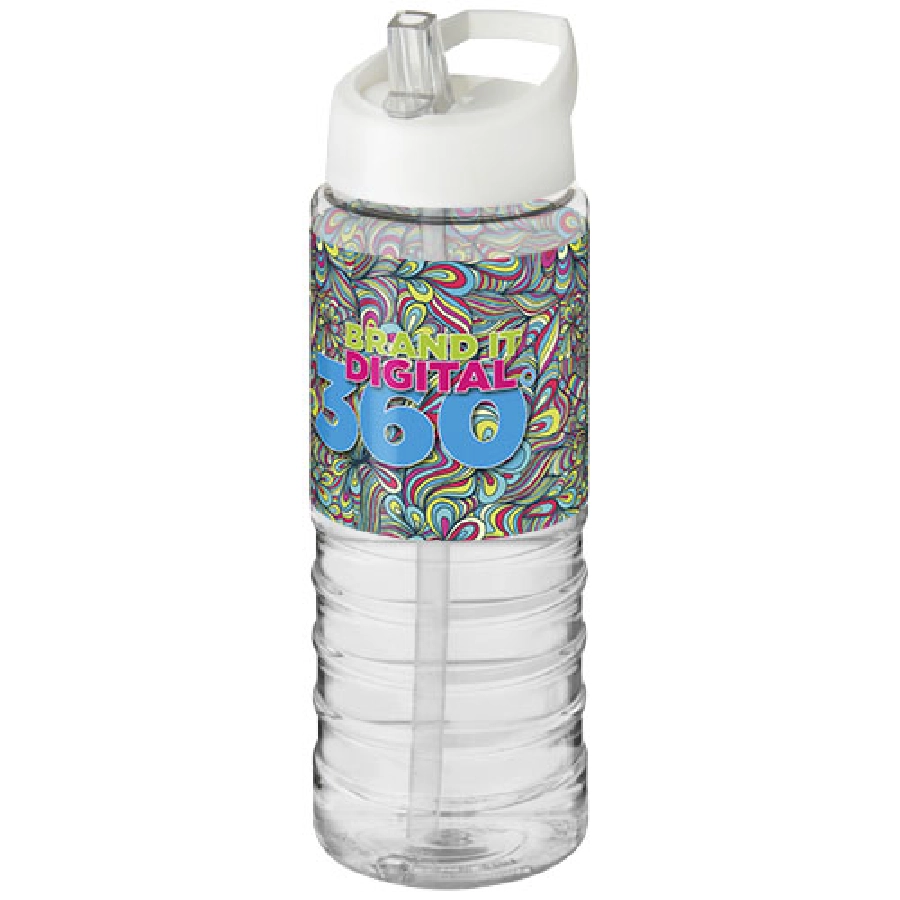 Bidon H2O Treble o pojemności 750 ml z wieczkiem z dzióbkiem PFC-21087701 transparentny