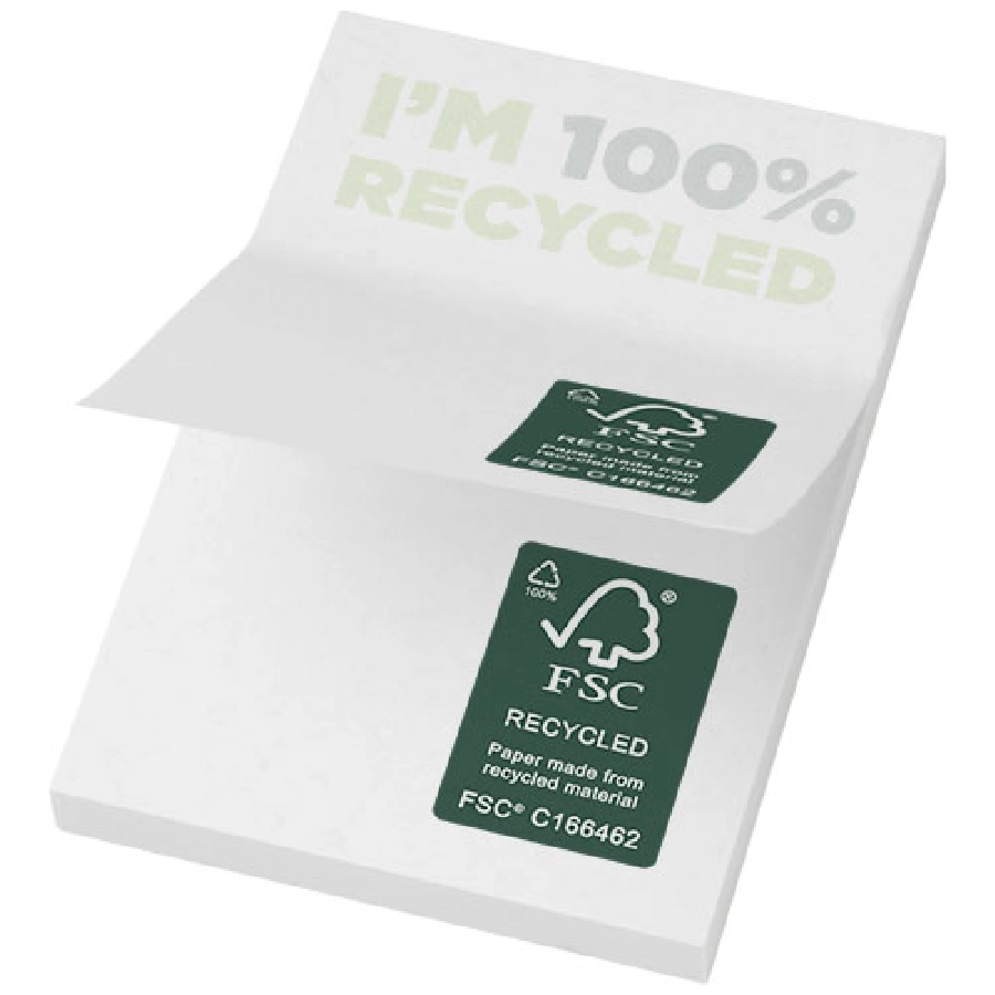 Karteczki samoprzylepne z recyklingu o wymiarach 50 x 75 mm Sticky-Mate® PFC-21285011