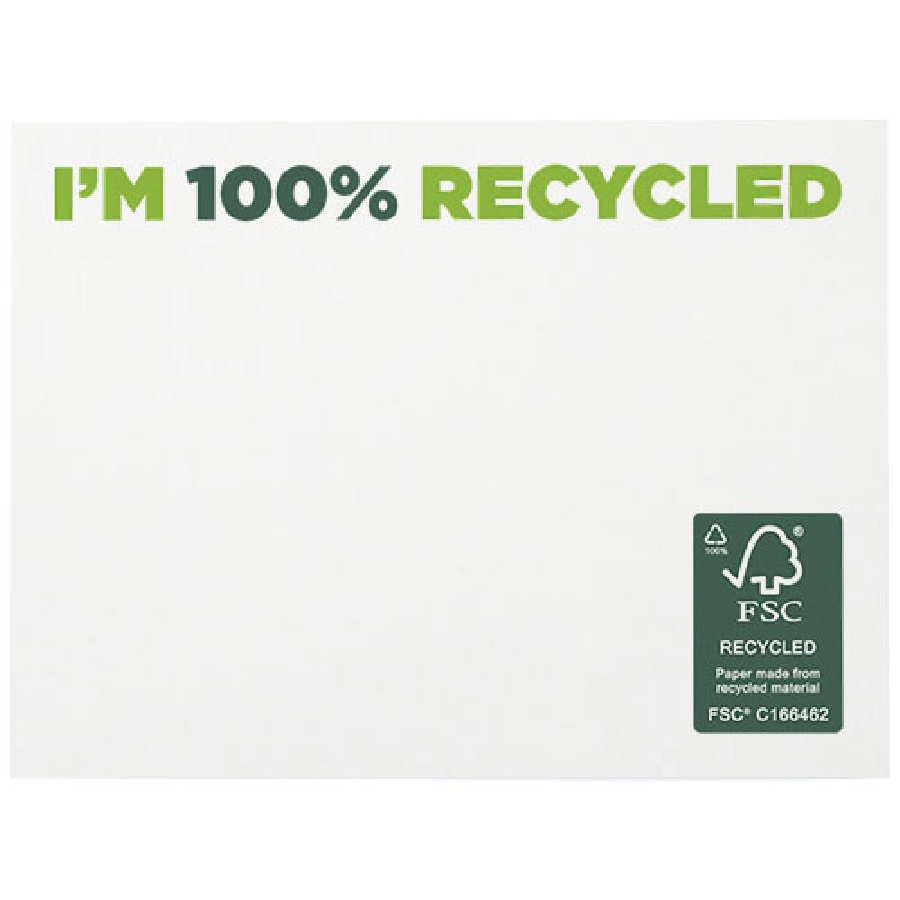 Karteczki samoprzylepne z recyklingu o wymiarach 100 x 75 mm Sticky-Mate® PFC-21287011