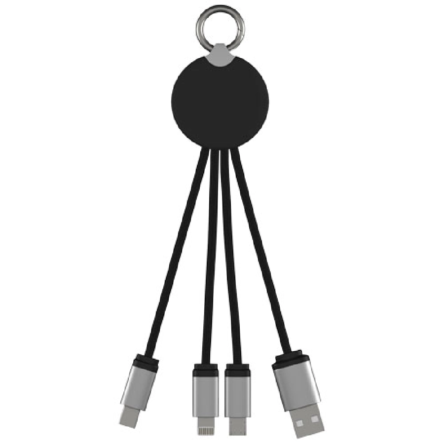 Kabel z podświetlonym logo 3w1 z brelokiem SCX.design C16 PFC-2PX00252