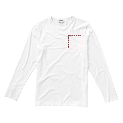 Męski T-shirt Curve z długim rękawem PFC-33013015 biały