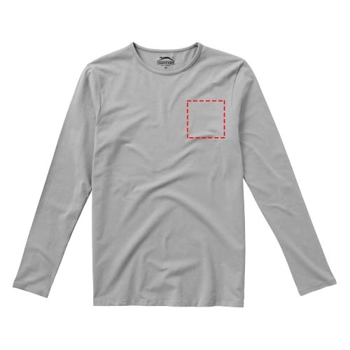 Męski T-shirt Curve z długim rękawem PFC-33013901 szary