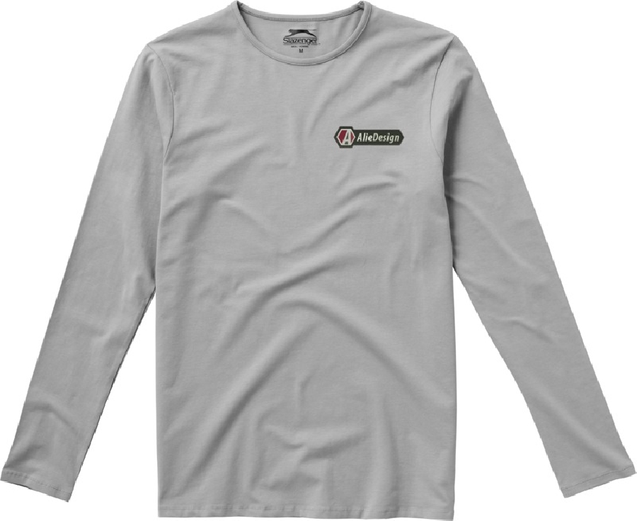 Męski T-shirt Curve z długim rękawem PFC-33013904 szary
