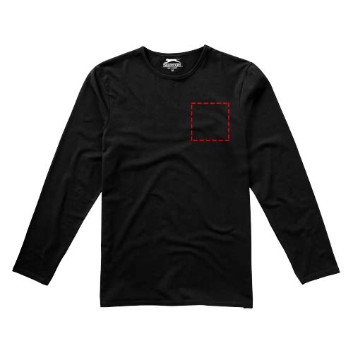 Męski T-shirt Curve z długim rękawem PFC-33013992 czarny