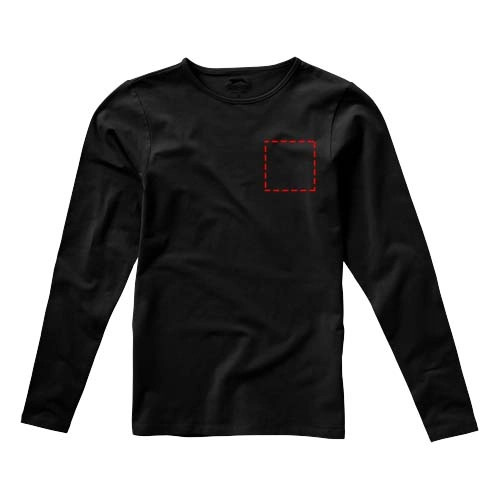 Damski T-shirt Curve z długim rękawem PFC-33014994 czarny