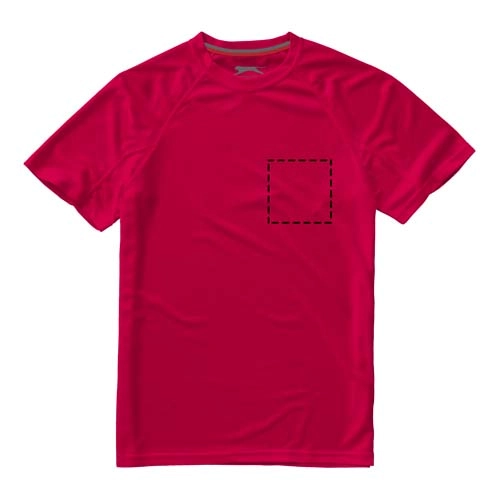 Męski T-shirt Serve z krótkim rękawem z dzianiny Cool Fit odprowadzającej wilgoć PFC-33019255 czerwony