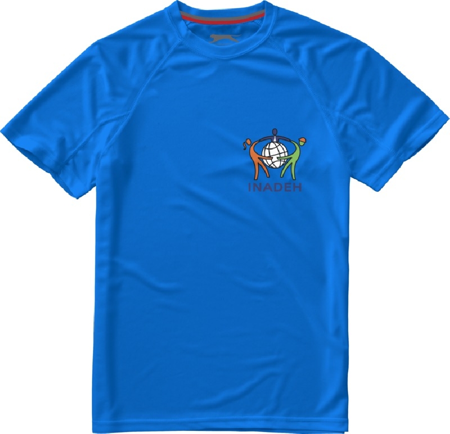 Męski T-shirt Serve z krótkim rękawem z tkaniny Cool Fit odprowadzającej wilgoć PFC-33019422 niebieski