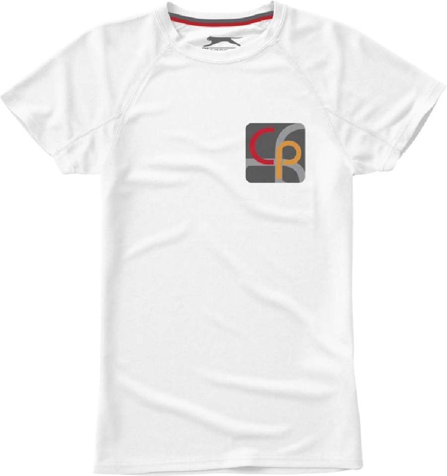 Damski T-shirt Serve z krótkim rękawem z tkaniny Cool Fit odprowadzającej wilgoć PFC-33020011 biały