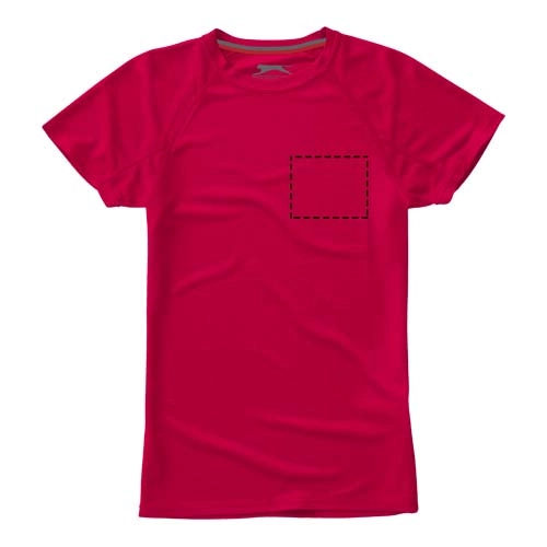 Damski T-shirt Serve z krótkim rękawem z dzianiny Cool Fit odprowadzającej wilgoć PFC-33020254 czerwony