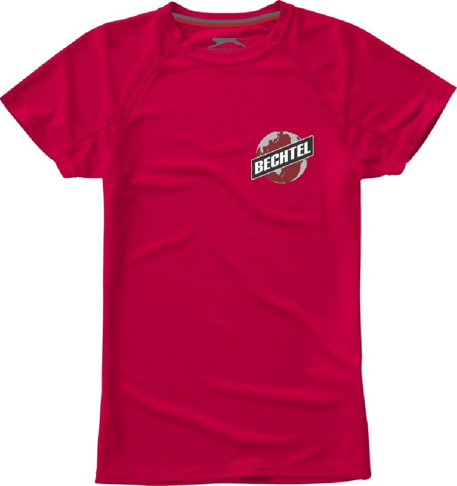 Damski T-shirt Serve z krótkim rękawem z tkaniny Cool Fit odprowadzającej wilgoć PFC-33020252 czerwony