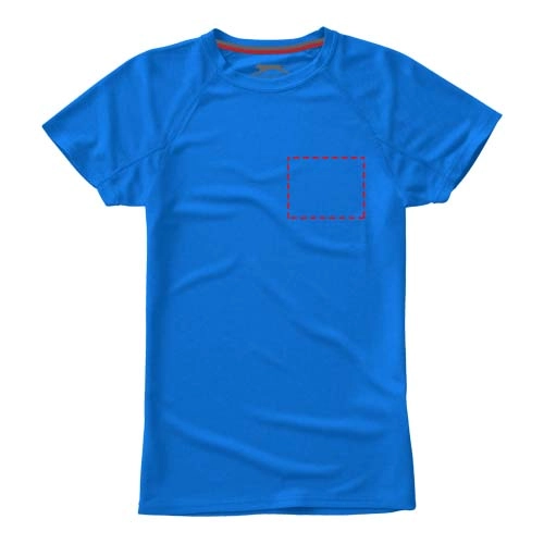 Damski T-shirt Serve z krótkim rękawem z dzianiny Cool Fit odprowadzającej wilgoć PFC-33020421 niebieski