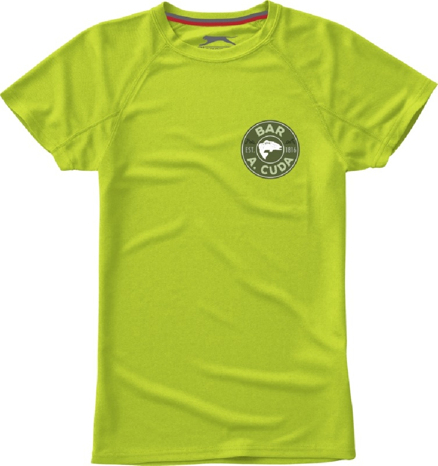 Damski T-shirt Serve z krótkim rękawem z tkaniny Cool Fit odprowadzającej wilgoć PFC-33020681 zielony