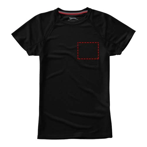 Damski T-shirt Serve z krótkim rękawem z dzianiny Cool Fit odprowadzającej wilgoć PFC-33020991 czarny