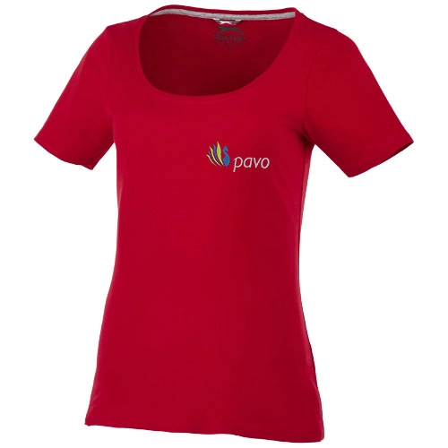 Damski T-shirt Bosey z krótkim rękawem i dekoltem PFC-33022280 czerwony