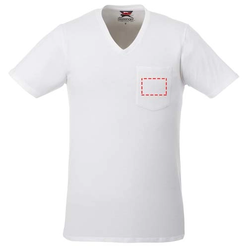 Męski t-shirt z kieszonką Gully PFC-33023015 biały