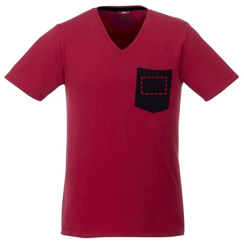 Męski t-shirt z kieszonką Gully PFC-33023282 czerwony