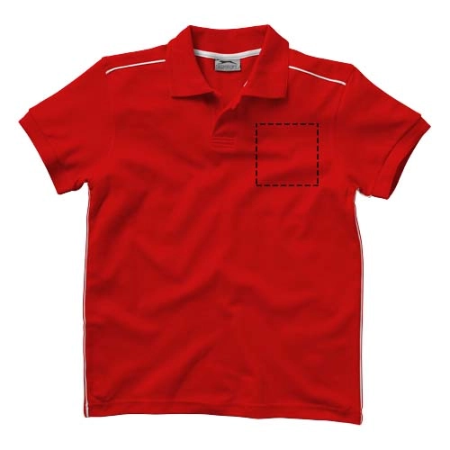 Koszulka polo Backhand PFC-33091256 czerwony