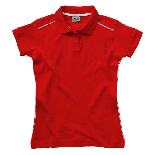 Damska koszulka polo Backhand PFC-33092252 czerwony